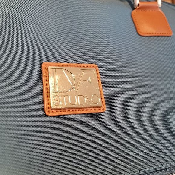 DVF Diane Von Furstenberg padded nylon large weekend tote luggage bag with strap - Picture 5 of 12